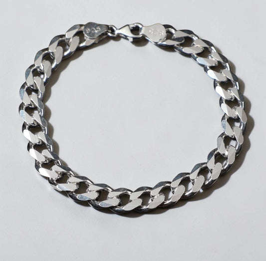 Panzerarmband (Curb) aus 925er Silber