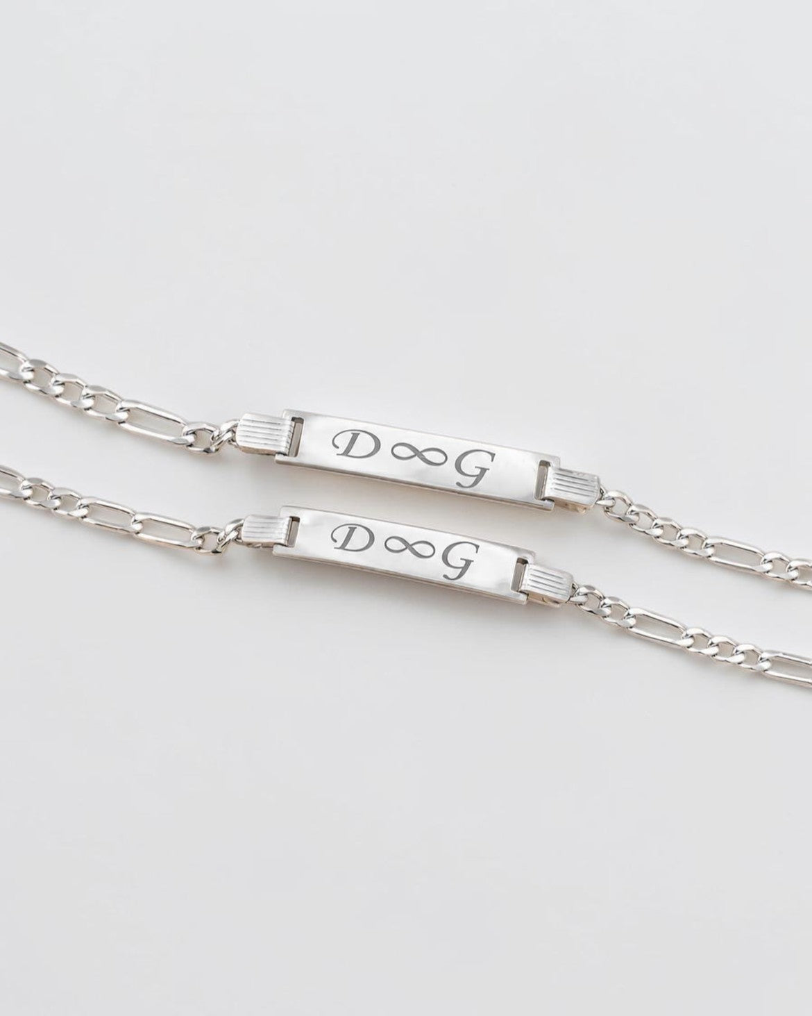 Partner-Armband-Set mit Gravur aus 925er Silber